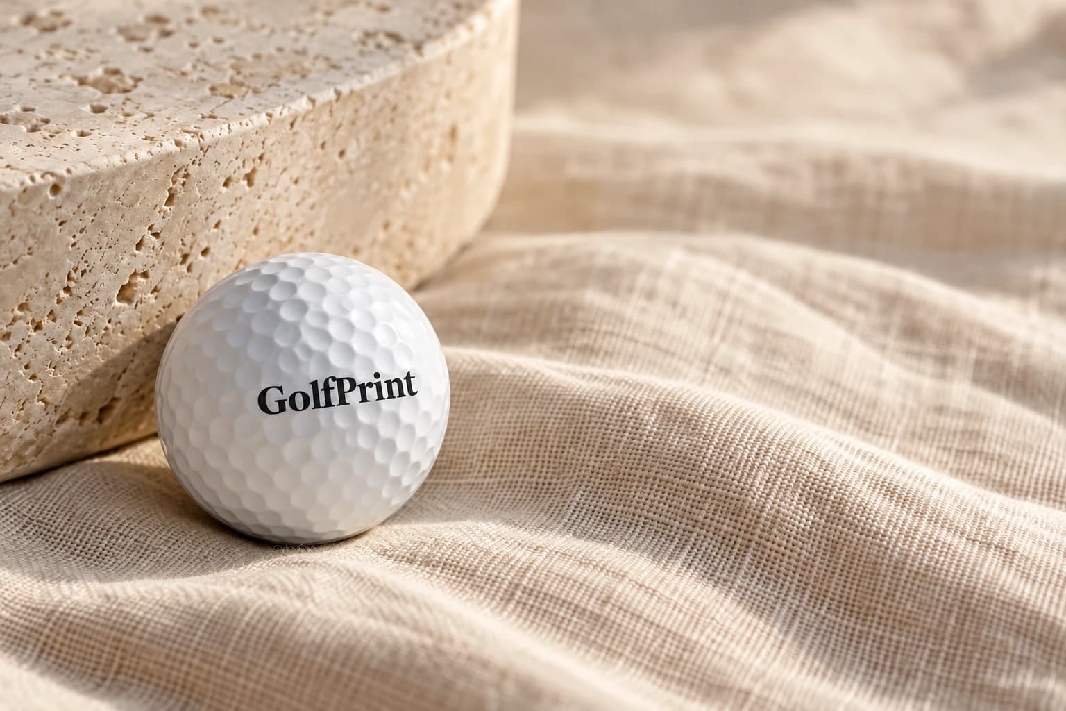 GolfPrint 文字球面與亞麻材質細節